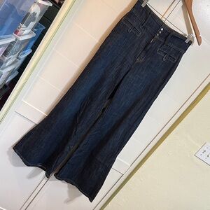 Pilcro Dark Blue Flare Jeans